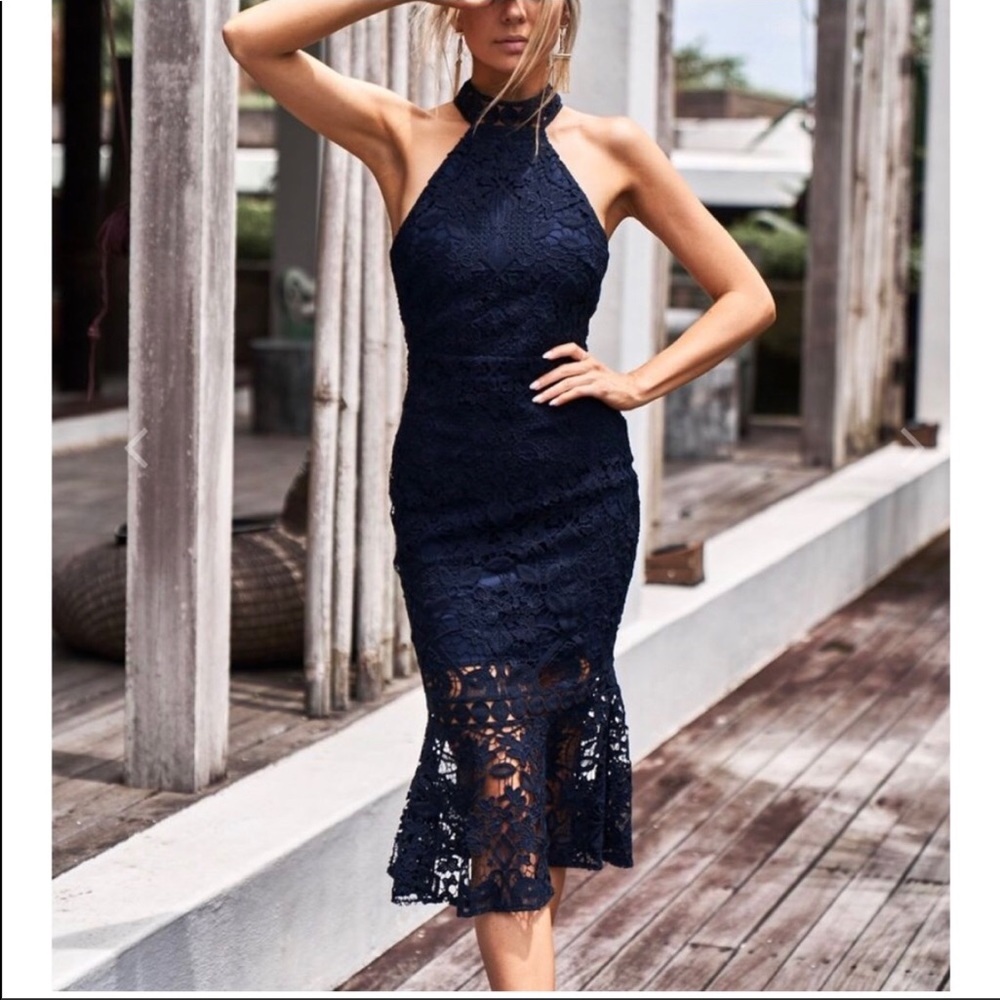TwoSisters Lace Midi Dress